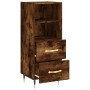 Aparador madera de ingeniería roble ahumado 34,5x34x90 cm de vidaXL, Aparadores - Ref: Foro24-828649, Precio: 51,28 €, Descue...
