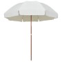 Sombrilla de jardín con palo de acero blanco arena 300 cm en Sombrillas | Comprar online en Foru.es