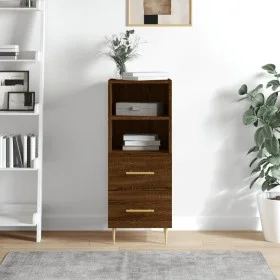 Oak brown engineered wood sideboard 34.5x34x90 cm by vidaXL, Sideboards - Ref: Foro24-828659, Price: 52,95 €, Discount: %