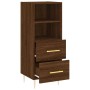 Aparador madera de ingeniería marrón roble 34,5x34x90 cm de vidaXL, Aparadores - Ref: Foro24-828659, Precio: 53,49 €, Descuen...