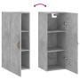 Armario de pared gris hormigón 34,5x34x90 cm de vidaXL, Aparadores - Ref: Foro24-828832, Precio: 46,95 €, Descuento: %