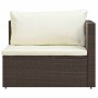 Set muebles de jardín 5 piezas y cojines ratán sintético marrón en Conjuntos de jardín | Comprar online en Foru.es