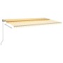 Toldo de pie automático amarillo y blanco 600x300 cm en Toldos | Comprar online en Foru.es