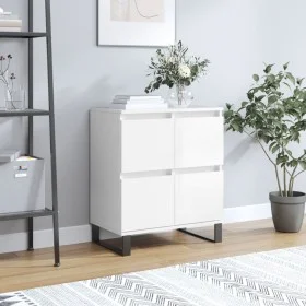 Aparador de madera contrachapada blanco brillante 60x35x70 cm de vidaXL, Aparadores - Ref: Foro24-831222, Precio: 96,99 €, De...