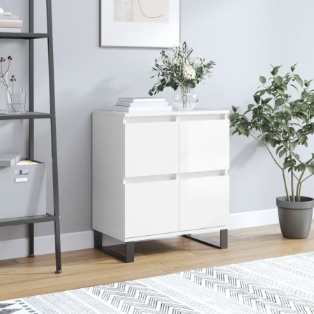 Aparador de madera contrachapada blanco brillante 60x35x70 cm de vidaXL, Aparadores - Ref: Foro24-831222, Precio: 98,54 €, De...