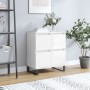 Aparador de madera contrachapada blanco brillante 60x35x70 cm de vidaXL, Aparadores - Ref: Foro24-831222, Precio: 98,54 €, De...