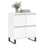 Aparador de madera contrachapada blanco brillante 60x35x70 cm de vidaXL, Aparadores - Ref: Foro24-831222, Precio: 98,54 €, De...