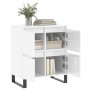 Aparador de madera contrachapada blanco brillante 60x35x70 cm de vidaXL, Aparadores - Ref: Foro24-831222, Precio: 98,54 €, De...