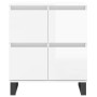 Aparador de madera contrachapada blanco brillante 60x35x70 cm de vidaXL, Aparadores - Ref: Foro24-831222, Precio: 98,54 €, De...
