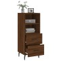 Aparador madera de ingeniería marrón roble 34,5x34x90 cm de vidaXL, Aparadores - Ref: Foro24-828691, Precio: 57,32 €, Descuen...