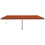 Toldo de pie automático naranja y marrón 600x300 cm en Toldos | Comprar online en Foru.es