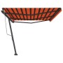 Toldo de pie automático naranja y marrón 600x300 cm en Toldos | Comprar online en Foru.es