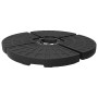 Soporte de sombrilla en forma de ventilador 4 piezas negro en Bases para sombrillas | Comprar online en Foru.es