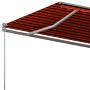 Toldo de pie automático naranja y marrón 600x300 cm en Toldos | Comprar online en Foru.es