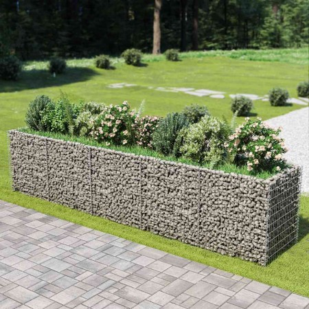 Arriate de gaviones de acero 450x90x100 cm en Macetas y jardineras | Comprar online en Foru.es