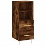Aparador madera de ingeniería roble ahumado 34,5x34x90 cm de vidaXL, Aparadores - Ref: Foro24-828657, Precio: 51,81 €, Descue...