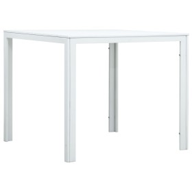 Mesa de centro de HDPE con aspecto de madera blanco 78x78x74 cm en Mesas de centro | Comprar online en Foru.es
