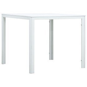 Mesa de centro de HDPE con aspecto de madera blanco 78x78x74 cm en Mesas de centro | Comprar online en Foru.es