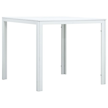 Mesa de centro de HDPE con aspecto de madera blanco 78x78x74 cm en Mesas de centro | Comprar online en Foru.es