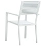 Sillas de jardín 4 unidades HDPE aspecto de madera blanco en Sillas de jardín | Comprar online en Foru.es