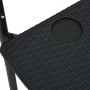 Mesa balcón colgante plástico aspecto ratán negro 60x64x83,5 cm en Mesas de jardín | Comprar online en Foru.es