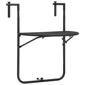 Mesa balcón colgante plástico aspecto ratán marrón 60x64x83,5cm en Mesas de jardín | Comprar online en Foru.es