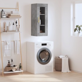 Armario de pared gris hormigón 34,5x34x90 cm de vidaXL, Aparadores - Ref: Foro24-828904, Precio: 41,95 €, Descuento: %