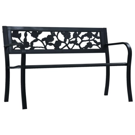 Banco de jardín acero negro 125 cm en Bancos de jardín | Comprar online en Foru.es