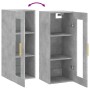 Armario de pared gris hormigón 34,5x34x90 cm de vidaXL, Aparadores - Ref: Foro24-828904, Precio: 41,95 €, Descuento: %