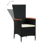 Set comedor de jardín 7 piezas ratán sintético y madera negro en Conjuntos de jardín | Comprar online en Foru.es