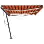 Toldo automático LED sensor de viento naranja marrón 600x300 cm en Toldos | Comprar online en Foru.es