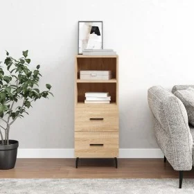 Aparador madera contrachapada color roble Sonoma 34,5x34x90 cm de vidaXL, Aparadores - Ref: Foro24-828687, Precio: 66,55 €, D...