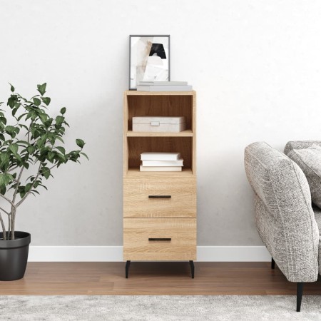 Aparador madera contrachapada color roble Sonoma 34,5x34x90 cm de vidaXL, Aparadores - Ref: Foro24-828687, Precio: 67,38 €, D...