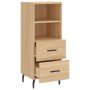Aparador madera contrachapada color roble Sonoma 34,5x34x90 cm de vidaXL, Aparadores - Ref: Foro24-828687, Precio: 67,38 €, D...