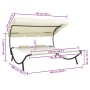Tumbona de exterior con dosel y almohadas blanco crema en Camas para exterior | Comprar online en Foru.es