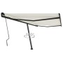 Toldo de pie manual retráctil crema 400x350 cm en Toldos | Comprar online en Foru.es