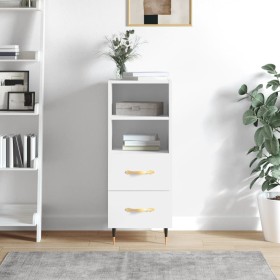 Aparador de madera contrachapada blanco brillante 34,5x34x90 cm de vidaXL, Aparadores - Ref: Foro24-828646, Precio: 56,29 €, ...