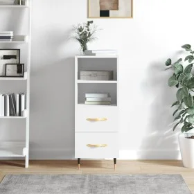 Aparador de madera contrachapada blanco brillante 34,5x34x90 cm de vidaXL, Aparadores - Ref: Foro24-828646, Precio: 55,73 €, ...