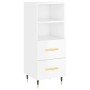 Aparador de madera contrachapada blanco brillante 34,5x34x90 cm de vidaXL, Aparadores - Ref: Foro24-828646, Precio: 56,29 €, ...
