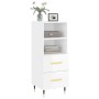 Aparador de madera contrachapada blanco brillante 34,5x34x90 cm de vidaXL, Aparadores - Ref: Foro24-828646, Precio: 56,29 €, ...