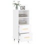 Aparador de madera contrachapada blanco brillante 34,5x34x90 cm de vidaXL, Aparadores - Ref: Foro24-828646, Precio: 56,29 €, ...
