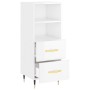 Aparador de madera contrachapada blanco brillante 34,5x34x90 cm de vidaXL, Aparadores - Ref: Foro24-828646, Precio: 56,29 €, ...