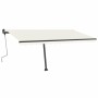 Toldo de pie manual retráctil crema 400x350 cm en Toldos | Comprar online en Foru.es