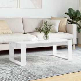 Mesa de centro madera de ingeniería blanco brillo 102x50x35 cm de vidaXL, Mesas de centro - Ref: Foro24-823360, Precio: 59,98...
