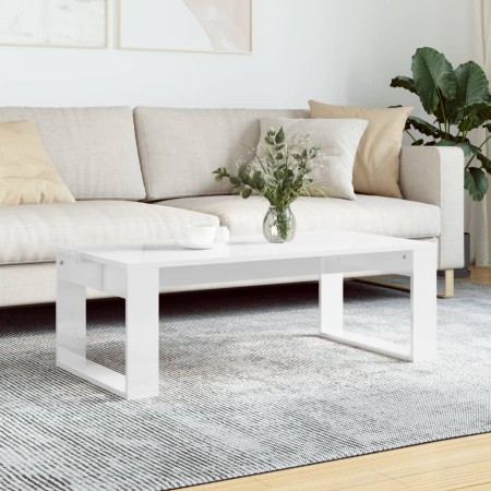 Mesa de centro madera de ingeniería blanco brillo 102x50x35 cm de vidaXL, Mesas de centro - Ref: Foro24-823360, Precio: 59,98...