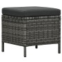 Set de muebles de jardín 4 pzas y cojines ratán sintético gris en Conjuntos de jardín | Comprar online en Foru.es
