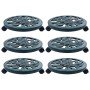 Soporte con ruedas para plantas 6 unidades plástico verde 38 cm en Soportes para macetas | Comprar online en Foru.es