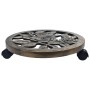 Soporte con ruedas de plantas 6 uds plástico color bronce 38 cm en Soportes para macetas | Comprar online en Foru.es