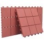 Baldosas de terraza 10 uds plástico rojo 30,5x30,5 cm en Materiales de construcción | Comprar online en Foru.es