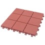 Baldosas de terraza 10 uds plástico rojo 30,5x30,5 cm en Materiales de construcción | Comprar online en Foru.es